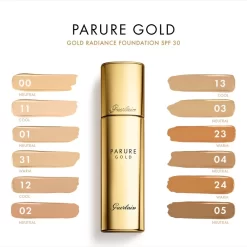 GUERLAIN Parure Gold Radiance Foundation -Cela pourrait être cosmétique. guerlain parure gold radiance foundation fond de teint fluide illuminateur spf 30 2