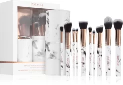 Zoë Ayla Makeup Brush Set Marble 10 Piece